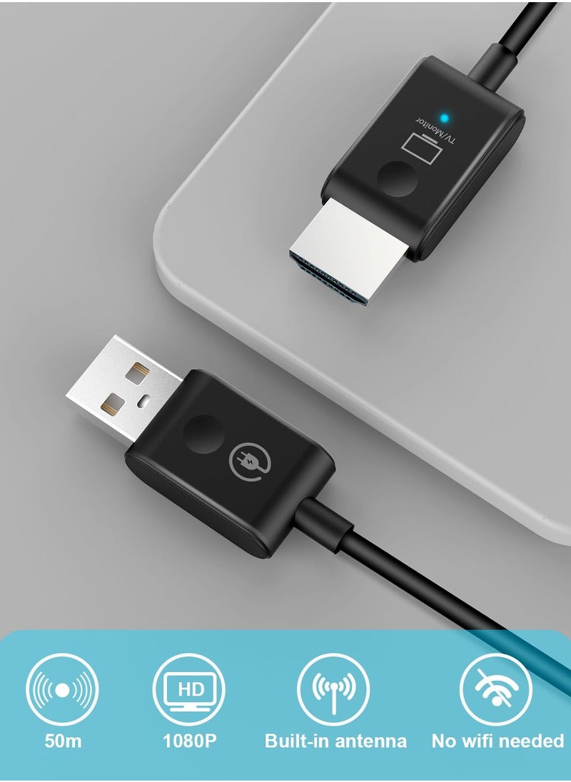 SYOSI - Wireless HDMI Transmitter and Receiver, 1080P HD HDMI Sender and 4K Extender, 50M/165FT 5G Wireless Video Projection for Monitor, PC, TV, Video Camera, Projector - Image 1