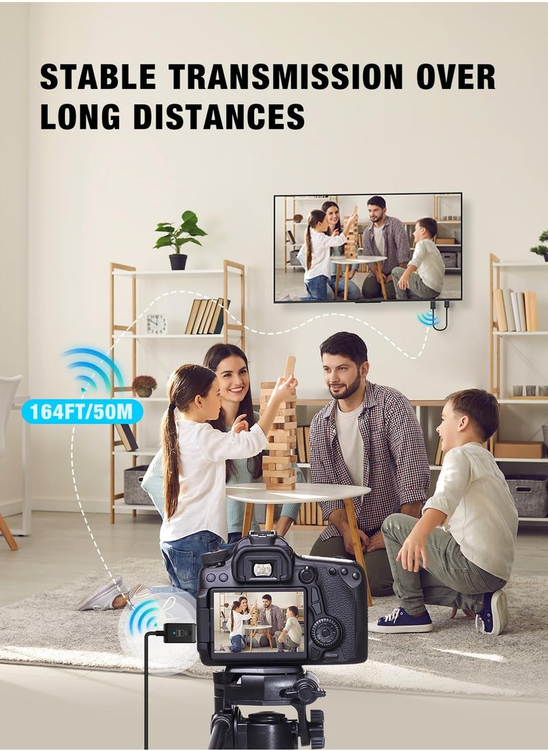 SYOSI - Wireless HDMI Transmitter and Receiver, 1080P HD HDMI Sender and 4K Extender, 50M/165FT 5G Wireless Video Projection for Monitor, PC, TV, Video Camera, Projector - Image 1