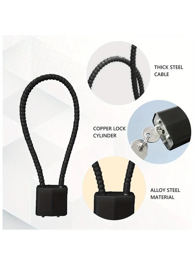 Variant 2 Heavy Duty Cable Locks with Keys Padlock for Suitcases Bikes Gates Garages Gyms - Image 4