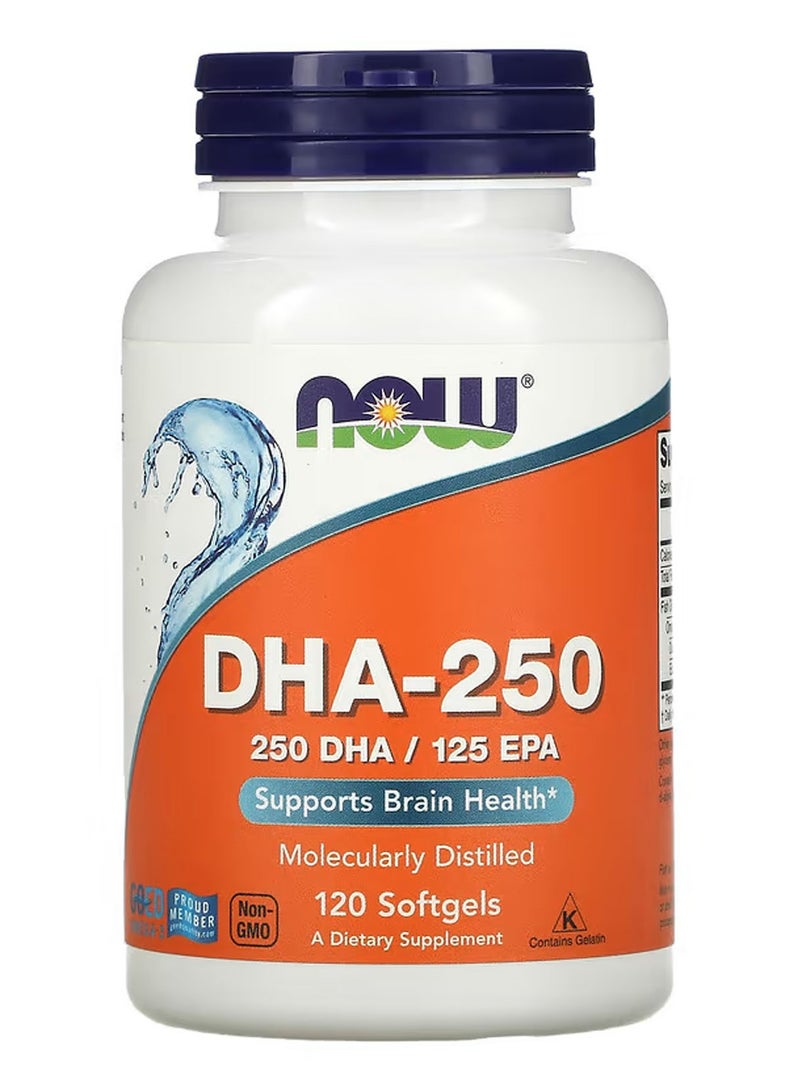 now DHA-250, 120 Softgels - Image 1