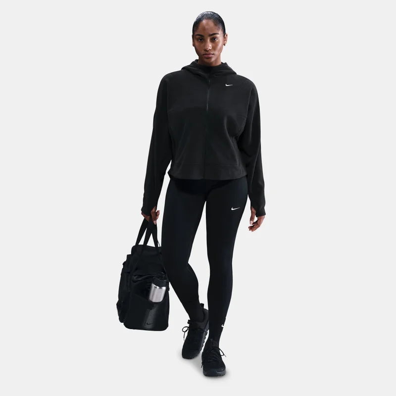 Nike Black Women's One Therma-FIT Full-Zip Top for Women | Best Price UAE