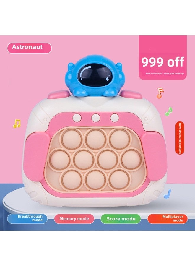 The Version Of The Speed Push Machine Press Music Game Upgrade Electric Hamster Puzzle Early Education Shake Sound Hot Toys Cross Border-Color:Astronaut-pink - Image 1