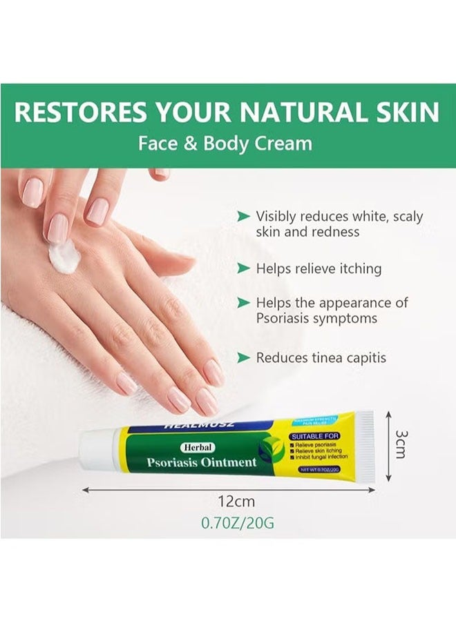 هيلموسز الصدفية كريم عشبي 20G ، كريم الصدفية ، كريم الجسم الاكزيما ، موس العلاج ، علاج الحكة الجلدية - Image 3