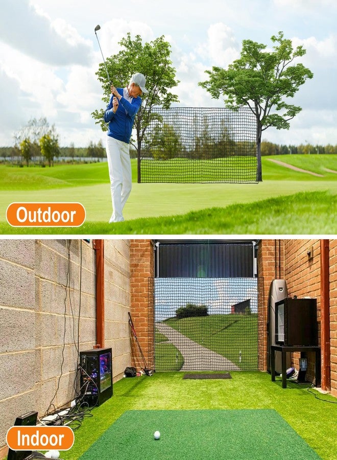 Visupor Nylon Golf Net 10/15/20/25/30/40/50ft,Golf Practice Net with Rope and Carabiners,Durable Golf Hitting Net,Weatherproof Golf Netting,Practice Barrier Nets for Golf, Baseball, Hockey, Soccer - Image 5