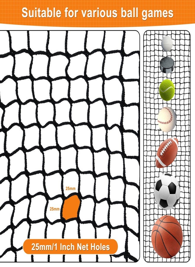 Visupor Nylon Golf Net 10/15/20/25/30/40/50ft,Golf Practice Net with Rope and Carabiners,Durable Golf Hitting Net,Weatherproof Golf Netting,Practice Barrier Nets for Golf, Baseball, Hockey, Soccer - Image 4