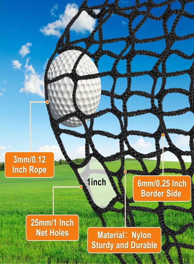 Visupor Nylon Golf Net 10/15/20/25/30/40/50ft,Golf Practice Net with Rope and Carabiners,Durable Golf Hitting Net,Weatherproof Golf Netting,Practice Barrier Nets for Golf, Baseball, Hockey, Soccer - Image 2