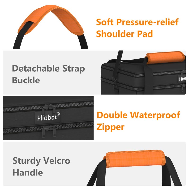 Hidbot Travel Carry Case for Jackery Explorer 1000,Portable Power Station Storage Bag Fits Jackery Explorer 1000 with Waterproof Bottom, Side Ventilation Double Layer for Jackery Accessories,Bag Only - Image 5