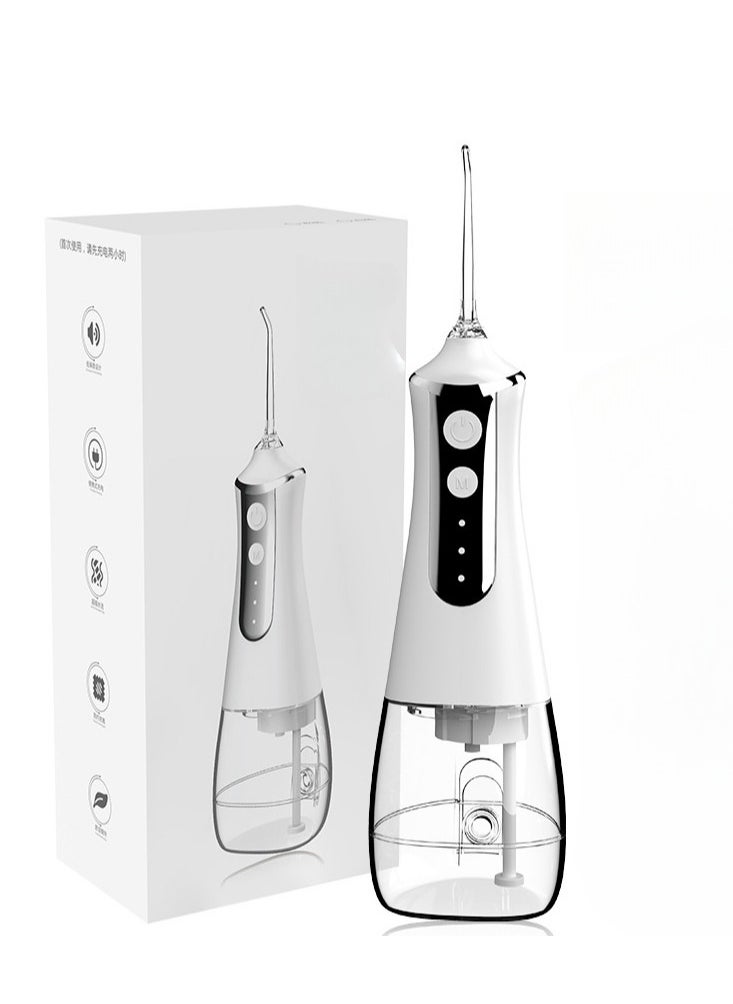 Water Dental Flosser for Teeth Cleaning, Dental Oral Irrigator with 5 Modes, 5 Jet Nozzles, 1 Toothbrush Head, IPX7 Waterproof, 300ML Water Tank