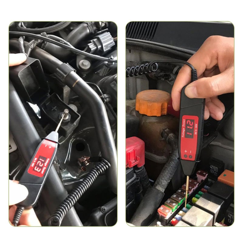 Automotive Voltage Detector Pen with LCD Digital Display, 12v Continuity Tester Probe for Car Electrical Circuit Testing and Battery Voltage Measurement - Image 5