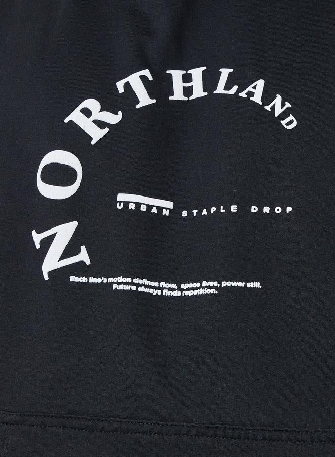 Styli Eco Earth Relaxed Fit Puff Print Fleece Hoodie - Image 4