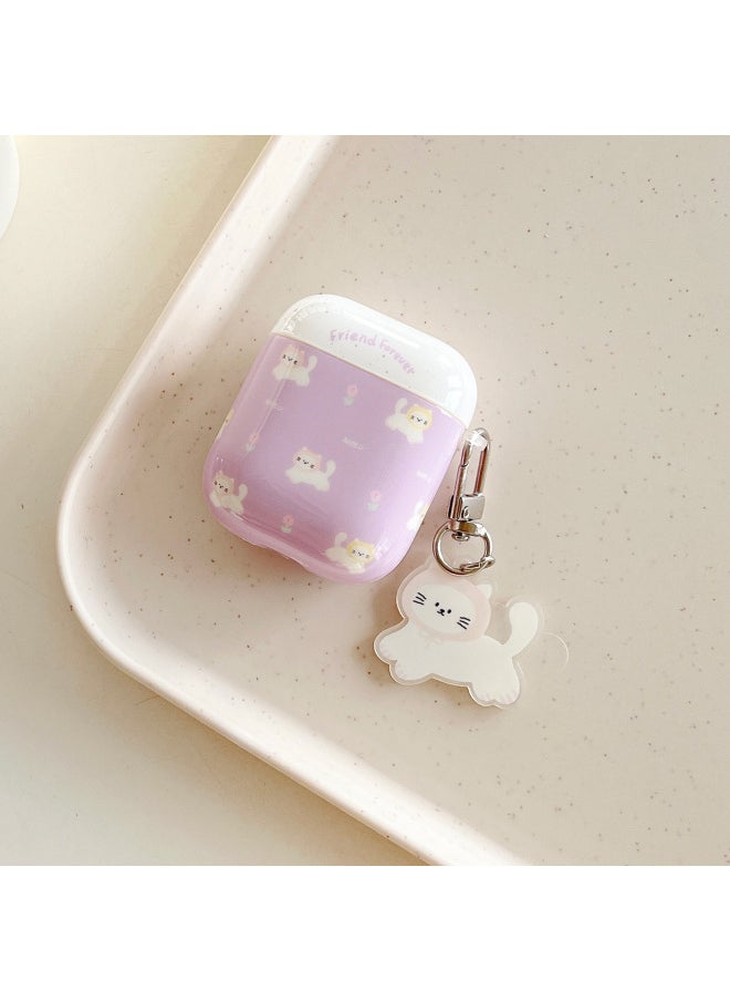 Generic - Applicable To AirPods1/2/3 For Apple AirPods Pro2 Cat Wireless Bluetooth Anti-fall Earphone Case-color:Green Puppy With Keychain-Applicable Models:Airpods Pro2 - Image 1