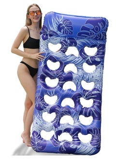 Excefore 1 Pack Oversized Inflatable Pool Raft and Floats for Adults with Headrest for Swimming Pool Loungers for Lake, Beach, and Pool Party Floats  - Image 2