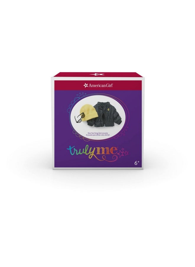 American Girl - Truly Me Show Your Strong Side Accessories For 18Inch Dolls With Black Puffer Jacket, Yellow Hat And Sunglasses - Image 1
