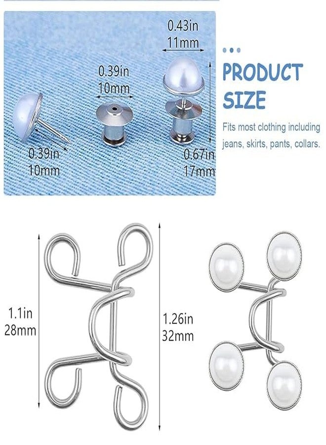 Bitrexup 4 Pairs Jeans Tightening Clips, Shape Adjustable Waist Knots for Jeans Adjustable Pins for Women, Too Loose Pant Waist Tighteners Tighten Buckle Clip Decoration Accessories, No Sewing (Jeans Tightening Clip Face Cat) - Image 3