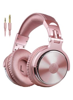 OneOdio OneOdio Over Ear Headphones for Studio Monitoring and Mixing, Wired Bass Stereo Sound Headsets with Share Port, 50mm Driver Rose Gold DJ Headsets with Mic for PC, Phone, Laptop, Guitar, Piano (Rose Gold)  - Image 1