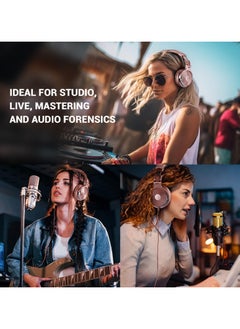 OneOdio OneOdio Over Ear Headphones for Studio Monitoring and Mixing, Wired Bass Stereo Sound Headsets with Share Port, 50mm Driver Rose Gold DJ Headsets with Mic for PC, Phone, Laptop, Guitar, Piano (Rose Gold)  - Image 5