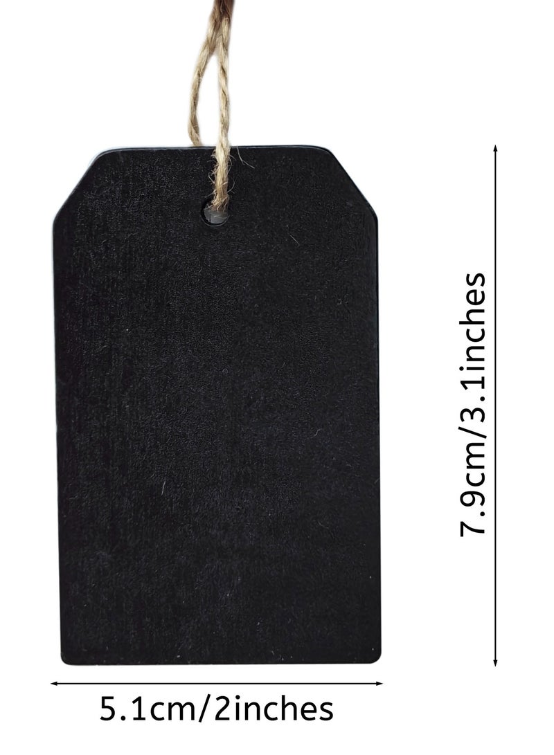 30PCS Reusable Chalkboard Tags Hanging Signs Bulk Wood Chalkboard Tags for Labels, Price Tags, Message Tags - Image 4