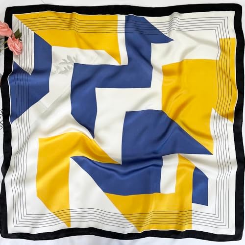 FONYVE Silk Scarfs for Women Lightweight, Fashion Head Scarf, Satin Hair Wrap for Sleeping 27.5 × 27.5 inches - Image 2