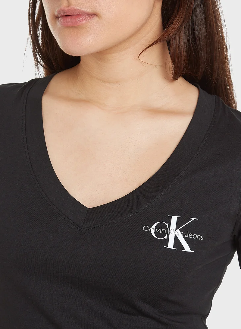 كالفن كلاين جينز 2-Pack Monologo V-Neck Tee