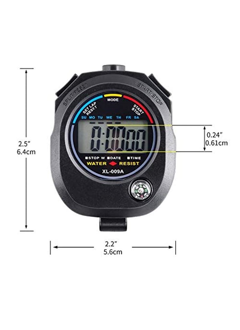 SYOSI Stopwatch Timer Black Interval Timer with Big Screen Dedicated to Training and Sports Digital Sports Stopwatch Easy to Operate Stopwatches  - Image 2