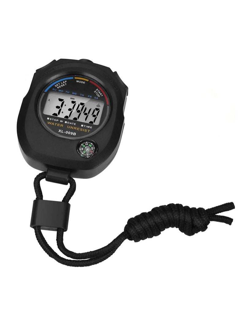 SYOSI Stopwatch Timer Black Interval Timer with Big Screen Dedicated to Training and Sports Digital Sports Stopwatch Easy to Operate Stopwatches  - Image 5