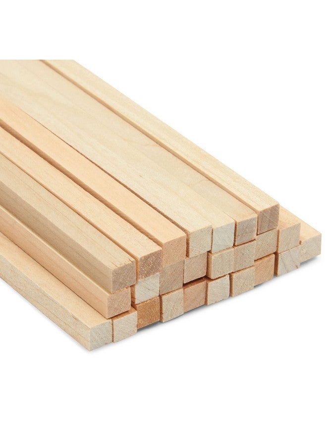 Bright Creations 25 Pack Square Wooden Dowels For Crafting Unfinished Hardwood Sticks For Diy Supplies (1/4 X 12 Inch) - Image 1