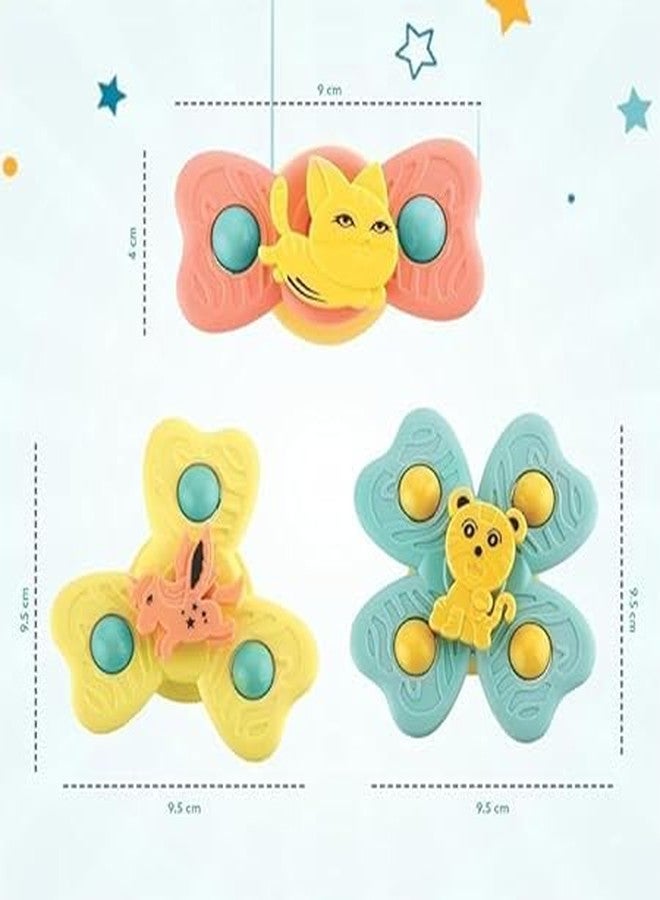 ToyTastic Strong Suction Cup Fidget Rotating Sensory Hand Spinner Toys 6 12 18 Months Airplane Car Travel Table & Window Toys - Image 2