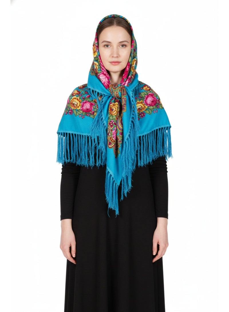 بيداني شال روسي إمبراطوري أزرق - Image 2