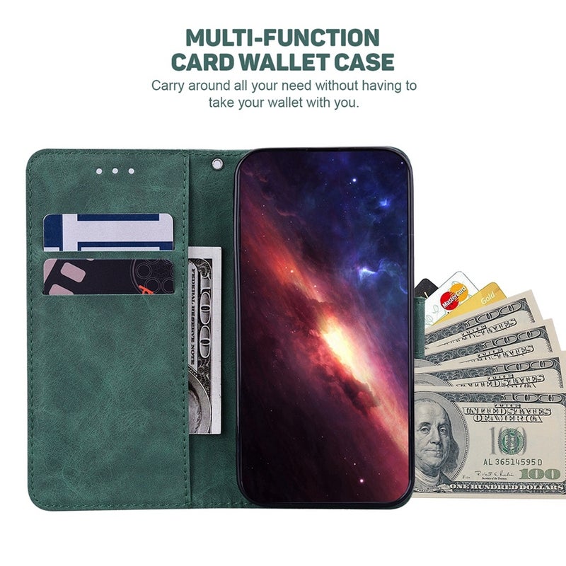 HuHa Case Cover For Honor X9c Geometric Embossed Leather Phone Case(Green) - Image 5