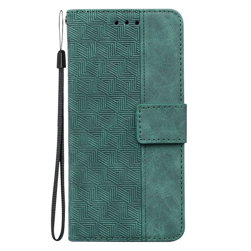 HuHa Case Cover For Honor X9c Geometric Embossed Leather Phone Case(Green) - Image 3