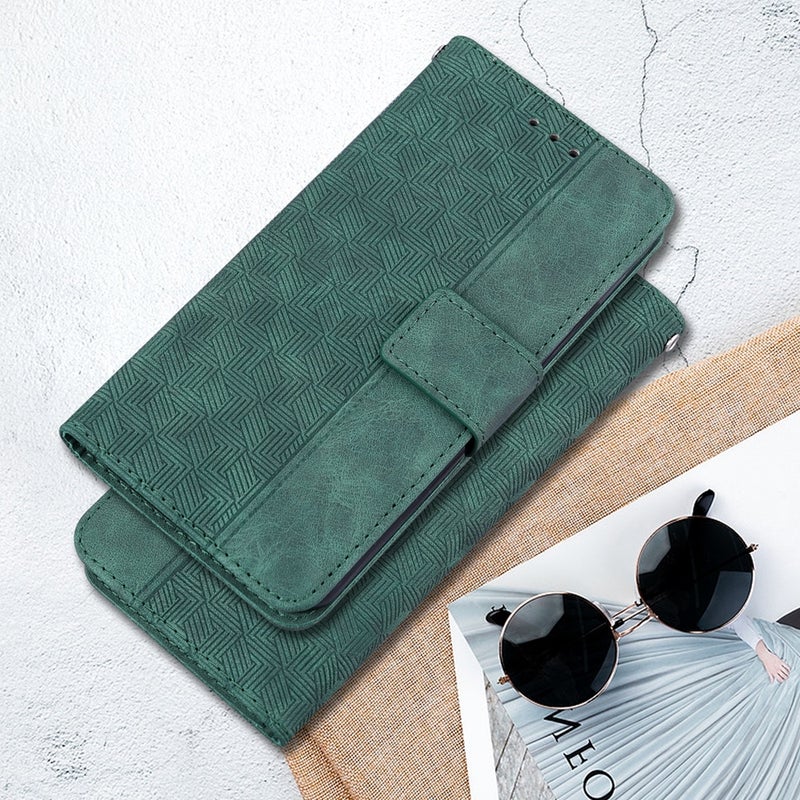 HuHa Case Cover For Honor X9c Geometric Embossed Leather Phone Case(Green) - Image 2