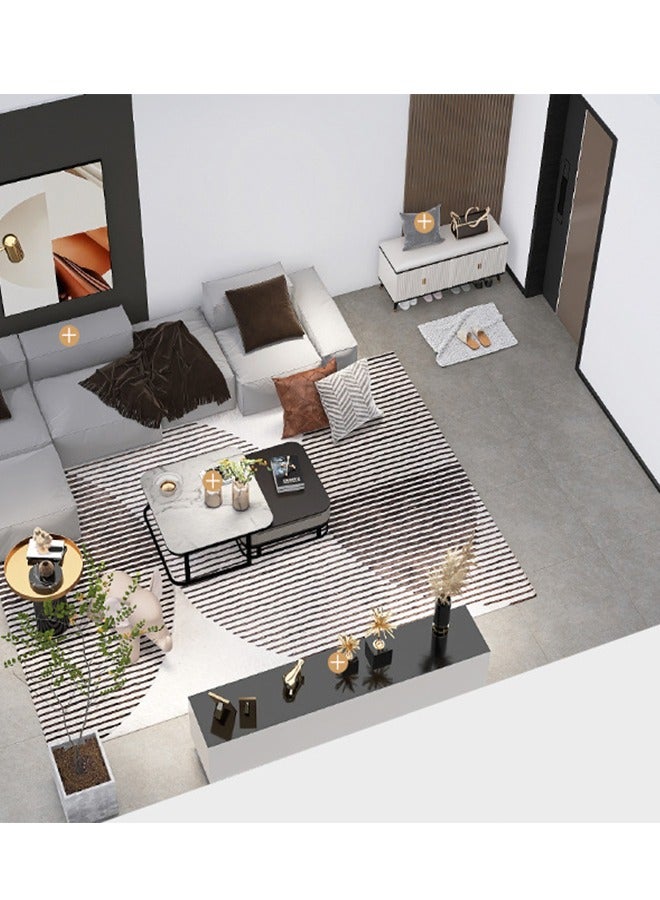 Three-Cabinet Door Shoe Stools With Sponge Cushions, Entrance Passage Shoe-Changing Stools and Shoe Storage Organization Cabinets, Large-Capacity Soft-Padded Household Shoe Racks - Image 3