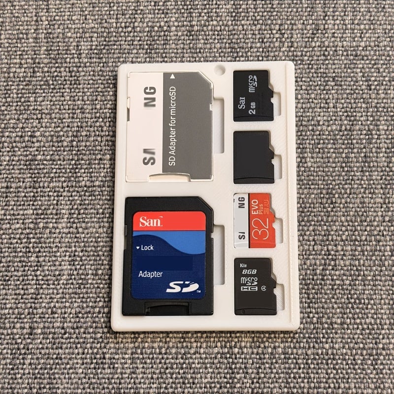 White Ultra Thin TF SD Card Storage Box For Drone Camera Memory Cards Large Capacity Dustproof - Image 5