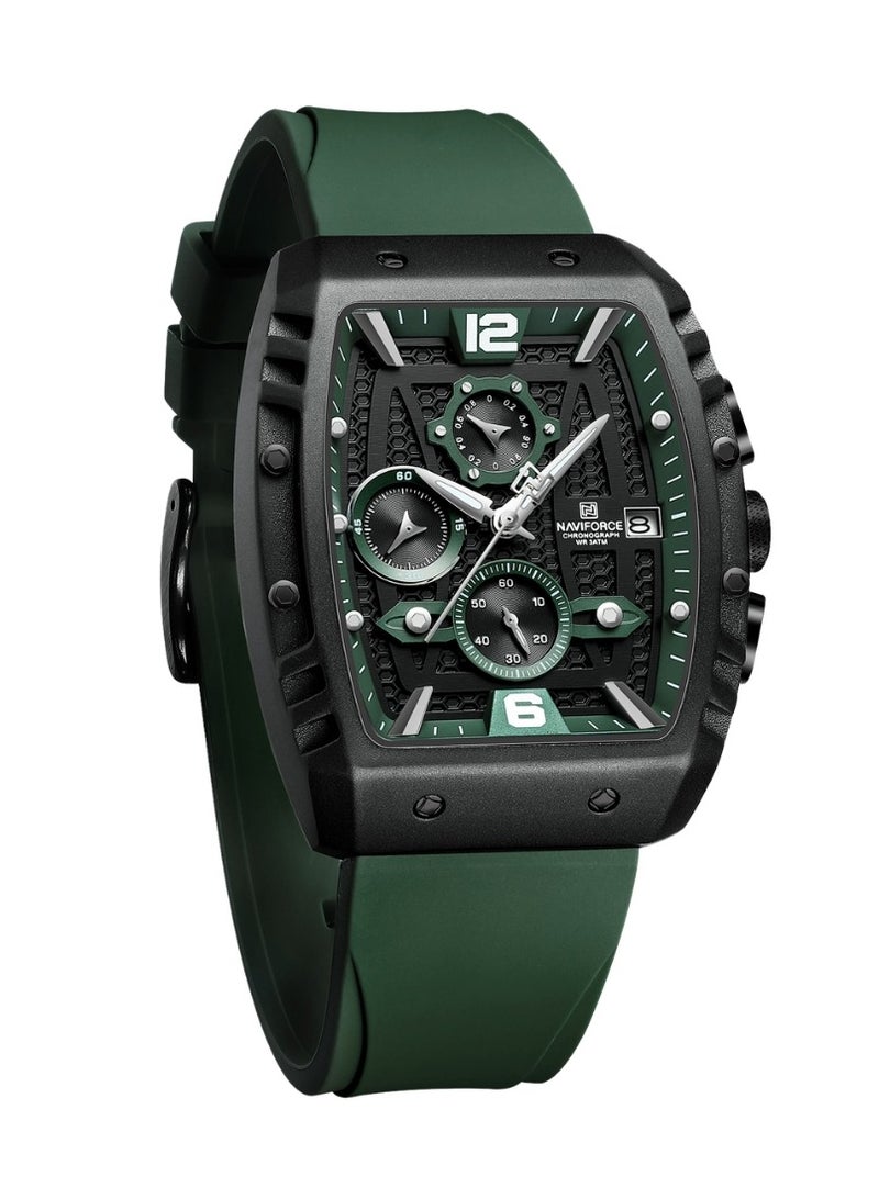 NAVIFORCE NAVIFORCE Waterproof Chronograph Sport Watch for Men, with Auto Date Quartz Wrist Watch, Colorful Silicone Band NF8025  - Image 1