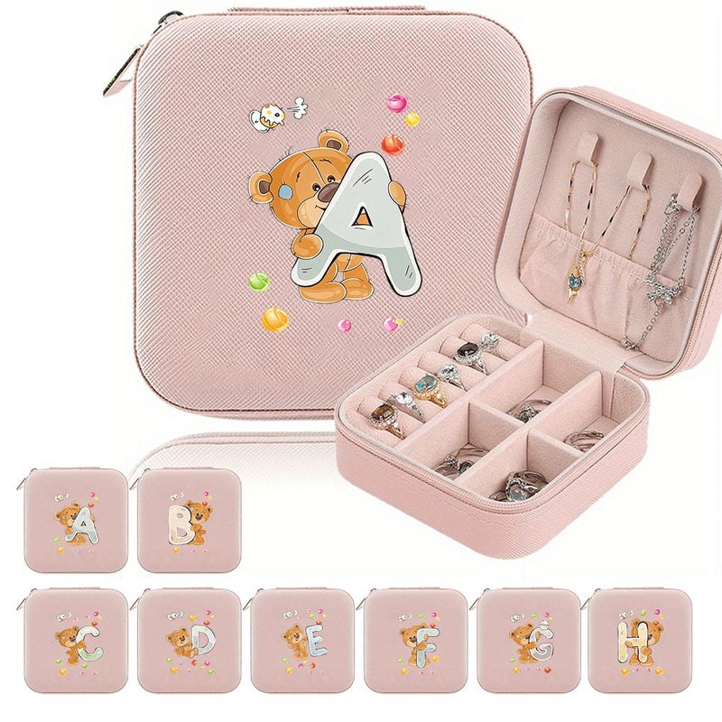 Compact Travel Jewelry Organizer Box For Necklace Earring Ring Storage F - Image 1