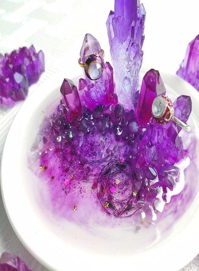 FUNSHOWCASE Crystal Gem Silicone Resin Molds Epoxy, Isomalt, Cake Decoration, Candy, Candle, Polymer Clay 5-Count - Image 3