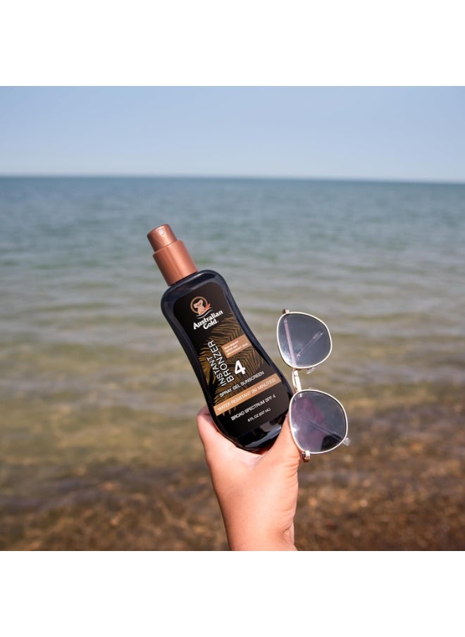 Australian Gold Australian Gold Spray Gel Sunscreen with Instant Bronzer SPF - 4, 8 Ounce | Moisturize & Hydrate Skin | Broad Spectrum | Water Resistant | Non-Greasy | Oxybenzone Free | Cruelty Free  - Image 3