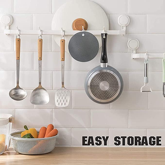 MALL Sky MALL Silicone Trivet Mats | Pot Holder mats | Drying mat (Round Pack of 1) - Image 4