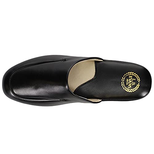 L.B. Evans Men's Duke Scuff Black Leather Clog/Mule 10 M - Image 5