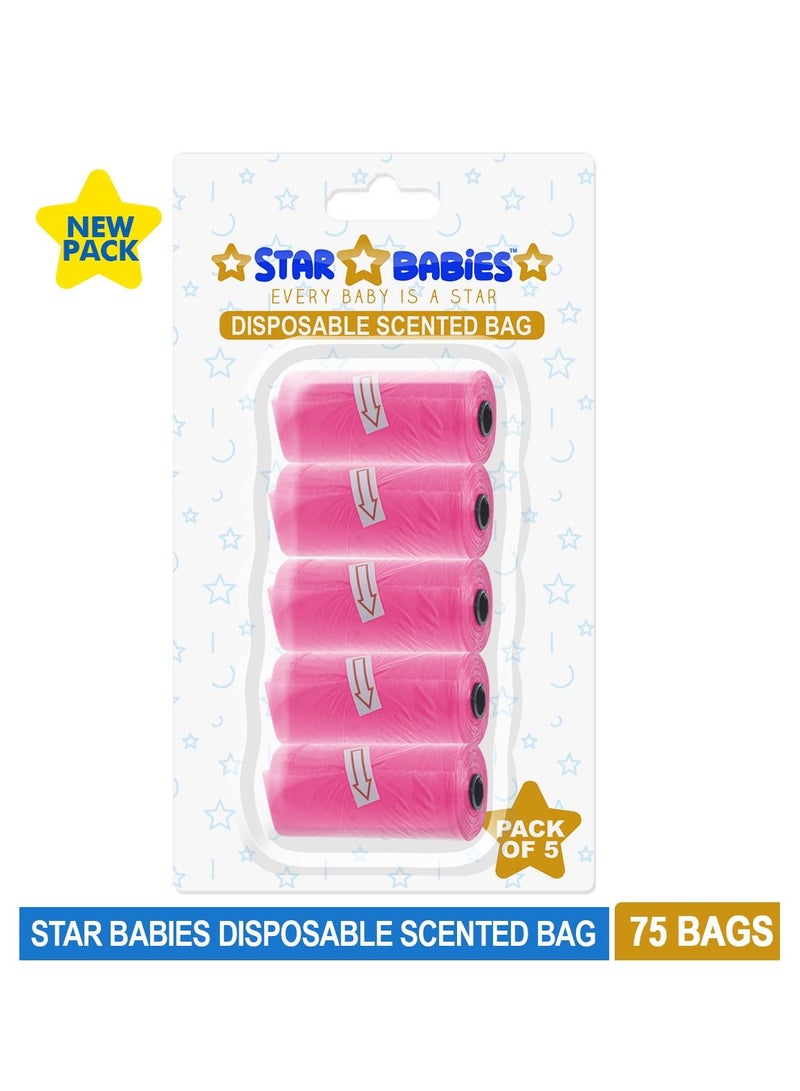 STAR BABiES Scented Bag Blister - Pack of 5 - Pink - Image 2