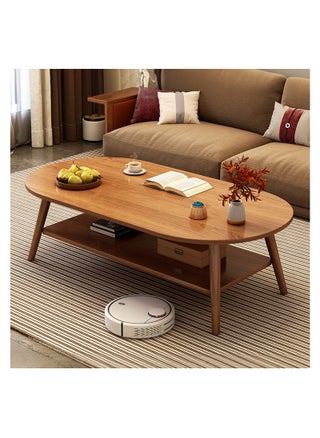Oval tea table 2 layers simple and easy to install home sofa tea table creative simple balcony small table suitable for home office living room - pzsku/Z7379B544737A94F424CBZ/45/_/1705288710/bea168a2-aa7c-4c4e-9cfb-8eef316d1f95