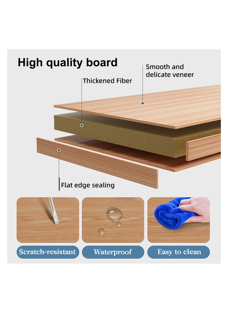 Oval tea table 2 layers simple and easy to install home sofa tea table creative simple balcony small table suitable for home office living room