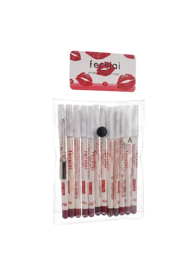 Ferslai Lip Pencil Set 12 Colors – LS‑1483 - Image 3