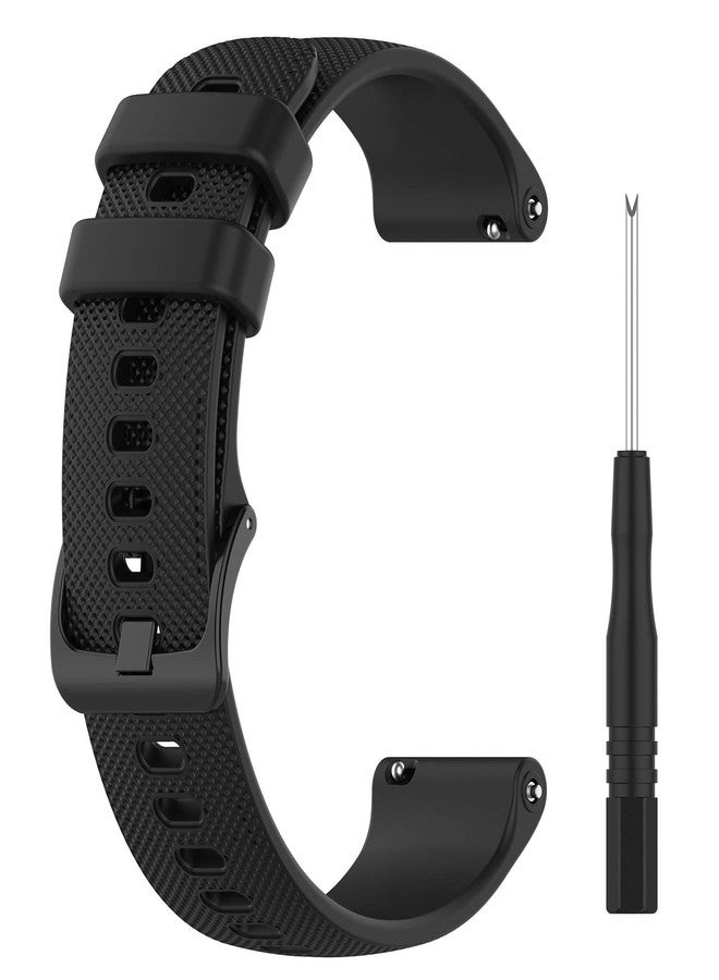 AWADUO Compatible For Garmin Forerunner 745 Replacement Band, Replacement Silicone Wrist Strap Band For Garmin Forerunner 745 With QuickFit, Soft And Durable(Silicone Black) - Image 2