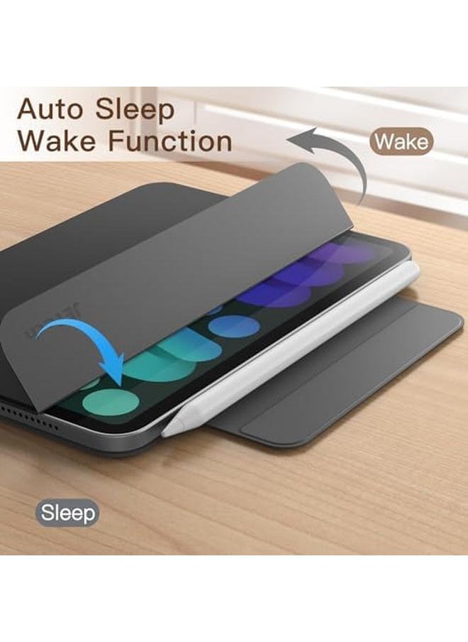 Jetech - Magnetic Case For Ipad Mini A17 Pro 2024 Model 7Th Generation Mini 6 2021 Model 6Th Generation Magnetic Attachment Slim Smart Tablet Cover With Auto Wake Sleep Black - Image 1