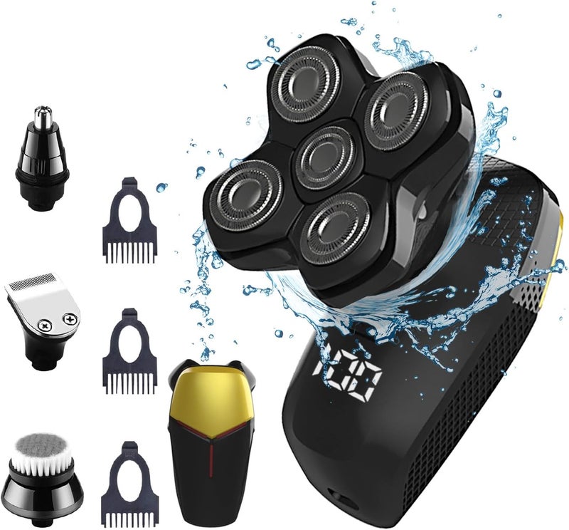 Revolutionary Upgrade Bald Mens 4in1 Electric Head Shavers Cordless Comfortable IPX7 Waterproof m WetDry Use Equipped with Clippers Trimmers  Cleansing Rechargeable for Smooth Shave
