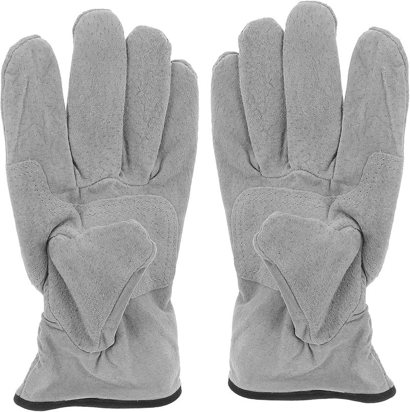Kisangel Heat Resistant Welding Gloves Reinforced Palm Abrasion Protection Mens Labor Outdoor Safety - Image 1