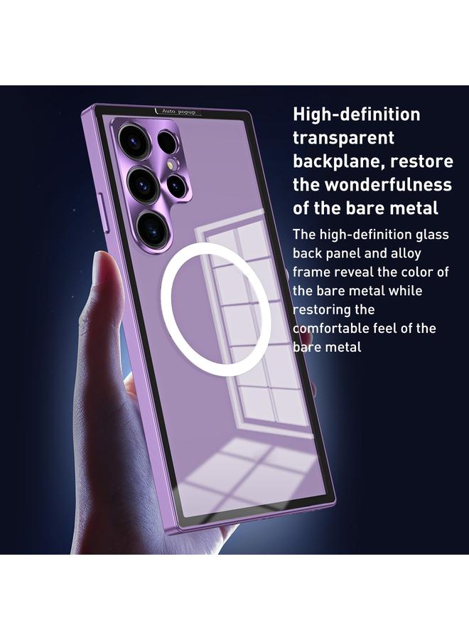 S-TOP Case For Samsung Galaxy S22+ 5G MagSafe HD Spring Buckle Metal Phone Case - Image 3