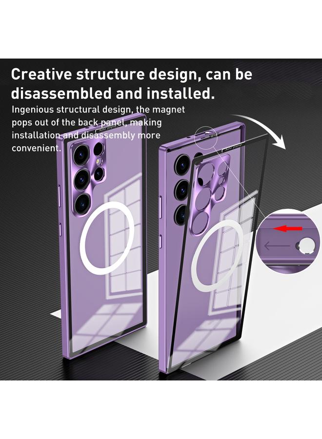 S-TOP Case For Samsung Galaxy S22+ 5G MagSafe HD Spring Buckle Metal Phone Case - Image 2