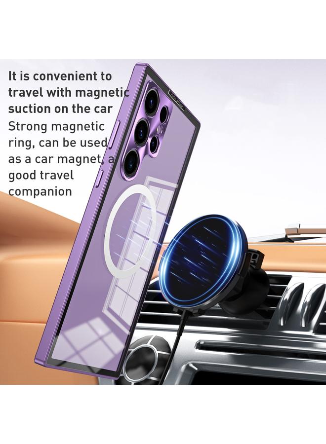 S-TOP Case For Samsung Galaxy S22+ 5G MagSafe HD Spring Buckle Metal Phone Case - Image 4